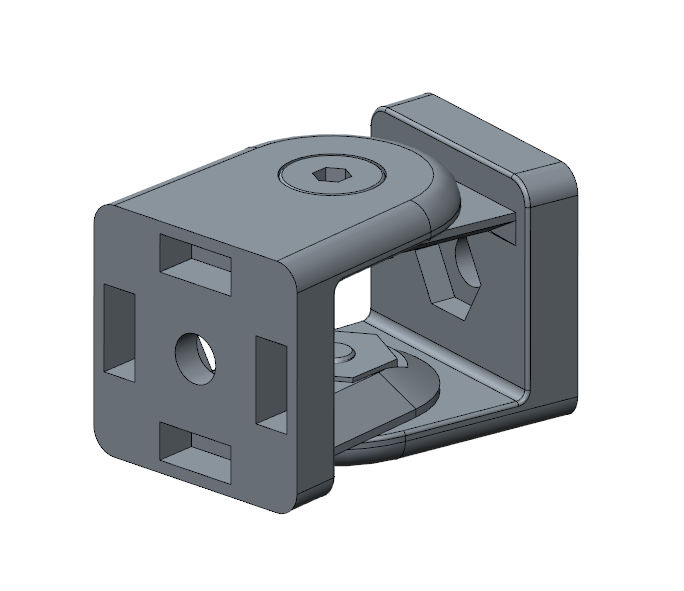 Przegub 40x40 bez dźwigni zaciskowej - kanał 8/10 - BD-40