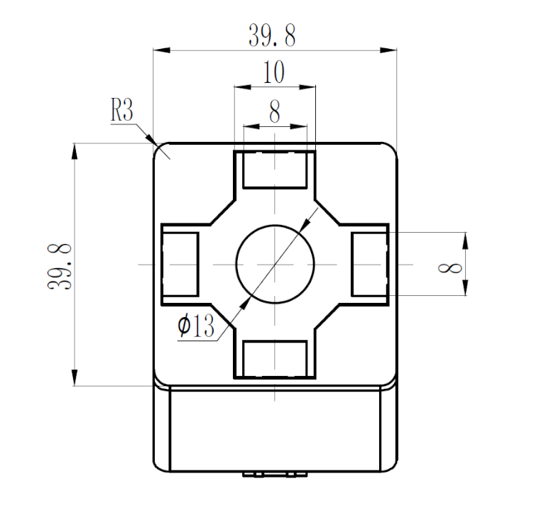 Łącznik kątowy 40x40 - 45° - kanał 8/10 - BF-40x40-8/10 - obrazek 4