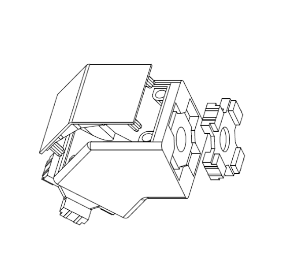 Łącznik kątowy 40x40 - 45° - kanał 8/10 - BF-40x40-8/10 - obrazek 3