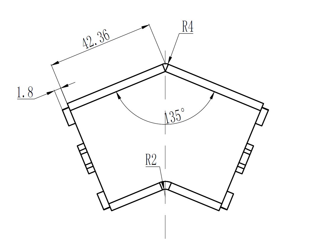 Łącznik kątowy 40x40 - 45° - kanał 8/10 - BF-40x40-8/10 - obrazek 6