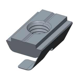 Nakrętka wsuwana T ze sprężyną - kanał 10 - M4, M5, M6, M8 - CD-MX-10