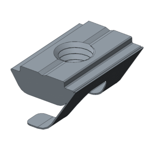 Nakrętka wsuwana T ze sprężyną - kanał 8 - M4, M5, M6, M8