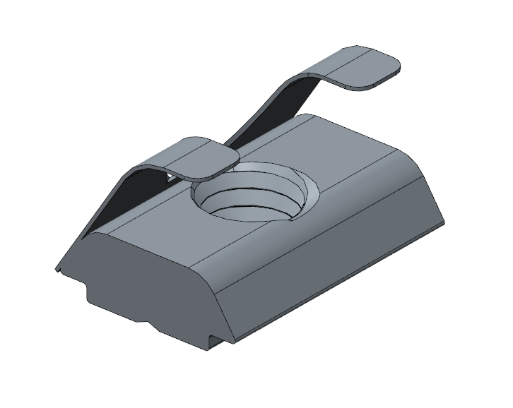 Nakrętka wsuwana T ze sprężyną - kanał 8 - M4, M5, M6, M8 - obrazek 4