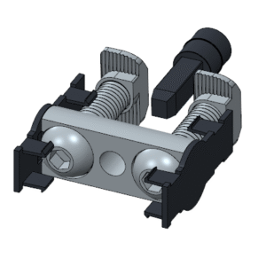 Łącznik sworzniowy - zestaw - profil 40x40 - BA-40-K