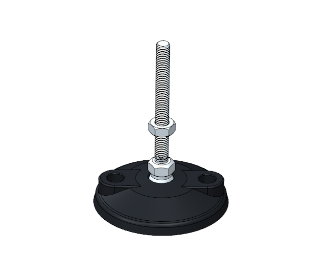 Stopa wahliwa tworzywowa ⌀ 80 - trzpień M8x80 - PT-80-M8x80