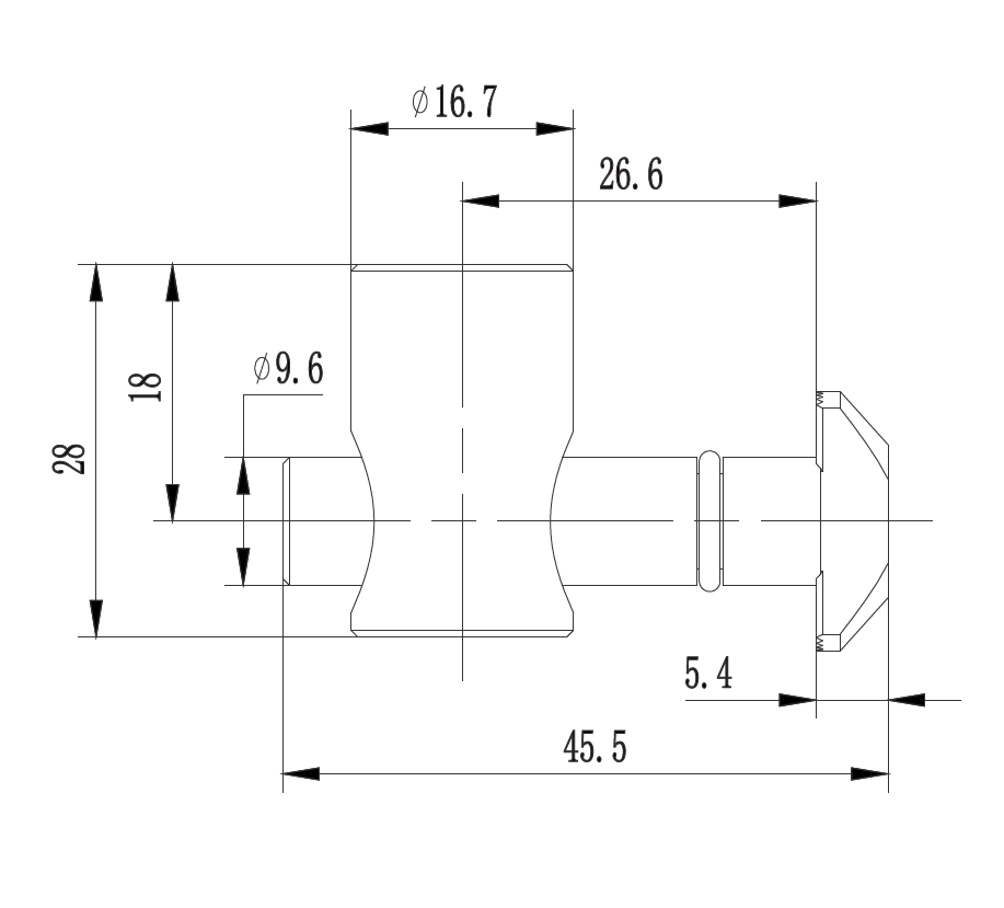 Łącznik szybkomocujący - kanał 10 0 stopni - BE-10-0 - obrazek 2
