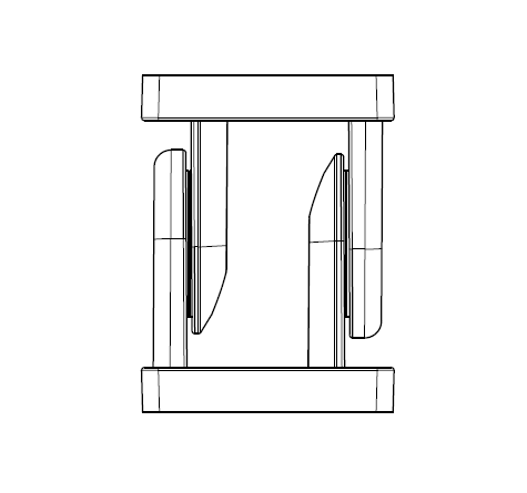 Przegub 45x45 bez dźwigni zaciskowej - kanał 8/10 - BG-45x45 - obrazek 4
