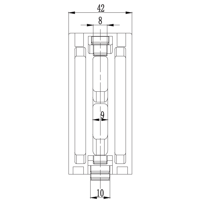Kątownik aluminiowy 45x90 - kanał 8/10 - BK-45x90 - obrazek 3
