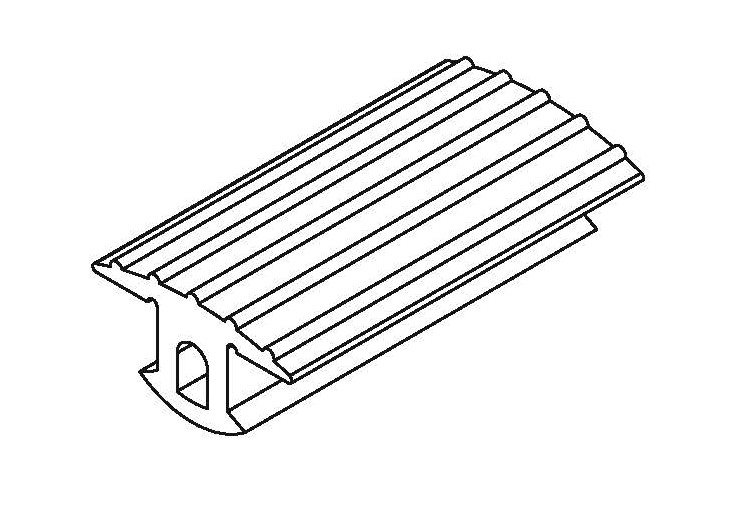 Profil gumowy - kanał 8 - L=2000 mm - BL-8 - obrazek 2