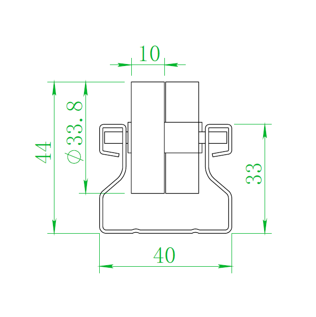 Listwa rolkowa stalowa LR-4L-40 - ocynkowana L = 2000mm - obrazek 3