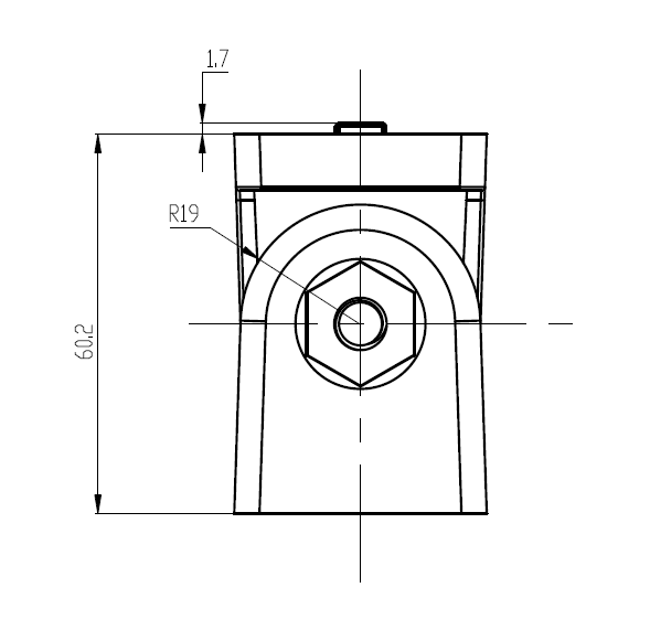 Przegub obrotowy 40x40 - GP-40x40 - kanał 8/10 - ⌀13 - obrazek 3