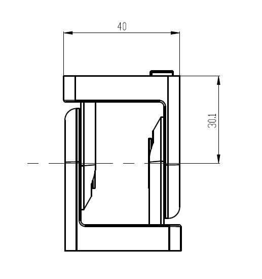 Przegub obrotowy 40x40 - GP-40x40 - kanał 8/10 - ⌀13 - obrazek 4