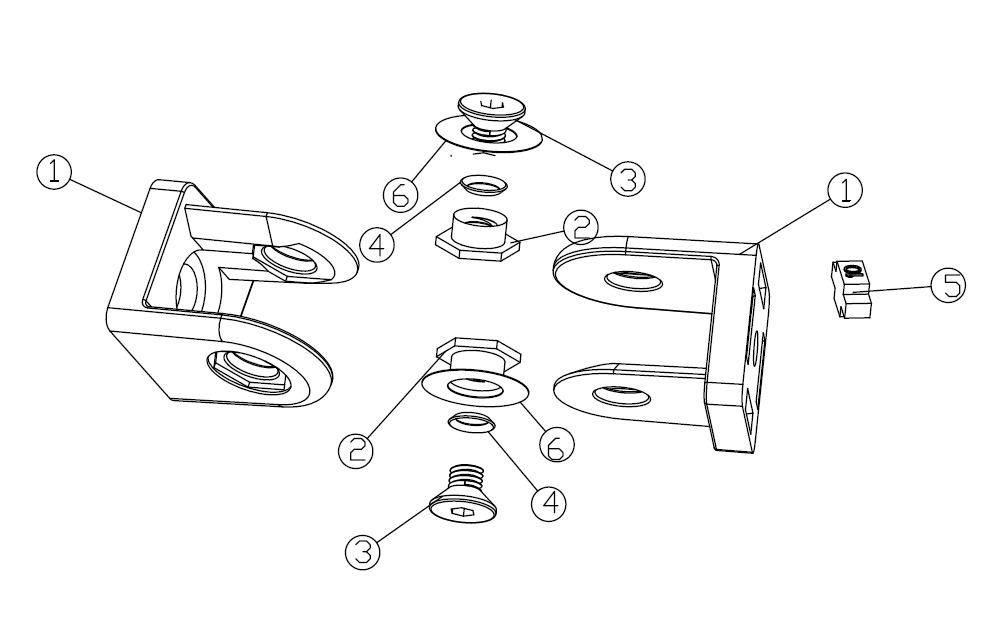 Przegub obrotowy 40x40 - GP-40x40 - kanał 8/10 - ⌀13 - obrazek 6