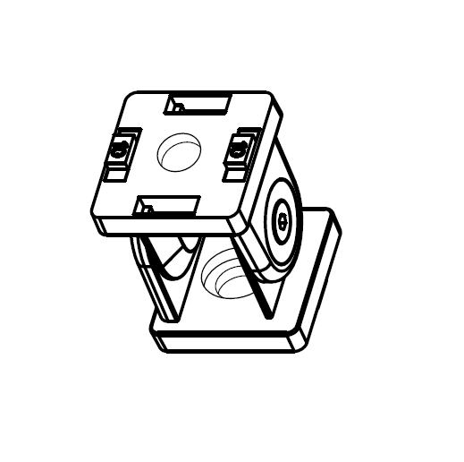 Przegub obrotowy 45x45 - GP-45x45 - kanał 8/10 - ⌀13 - obrazek 4